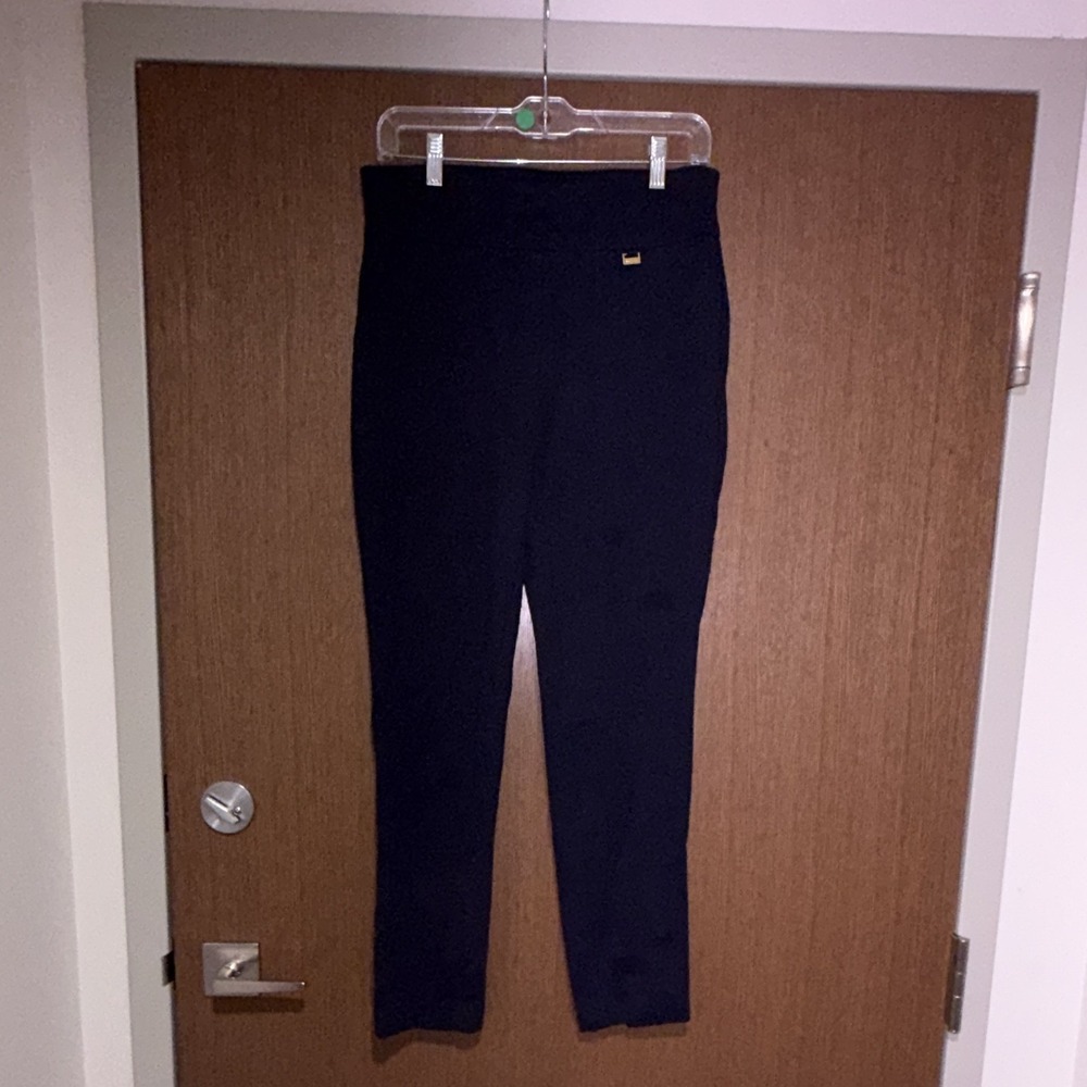 Anne Klein Womens navy Blue Pull-On Skinny Slim Dress Pants S/M no size tag